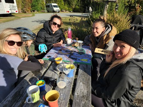 Guests sitting outside