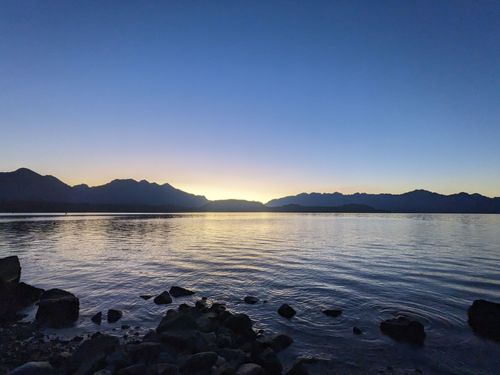 Sunset over the lake